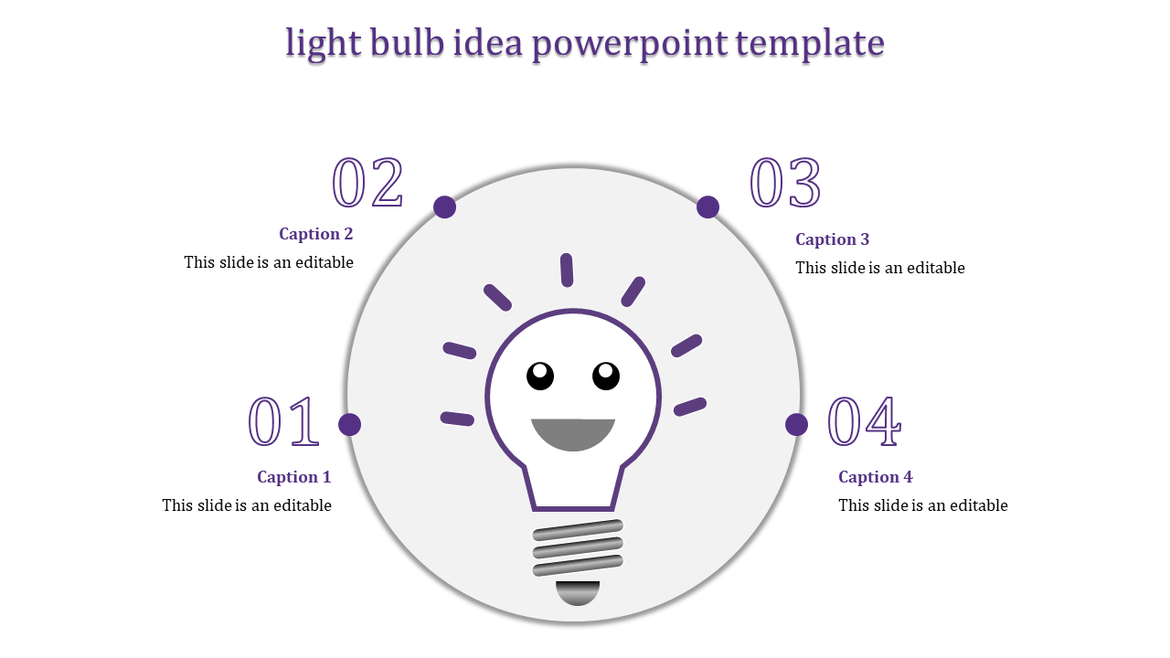 Creative Light Bulb Idea PowerPoint Template Presentation
